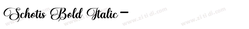 Schotis Bold Italic字体转换